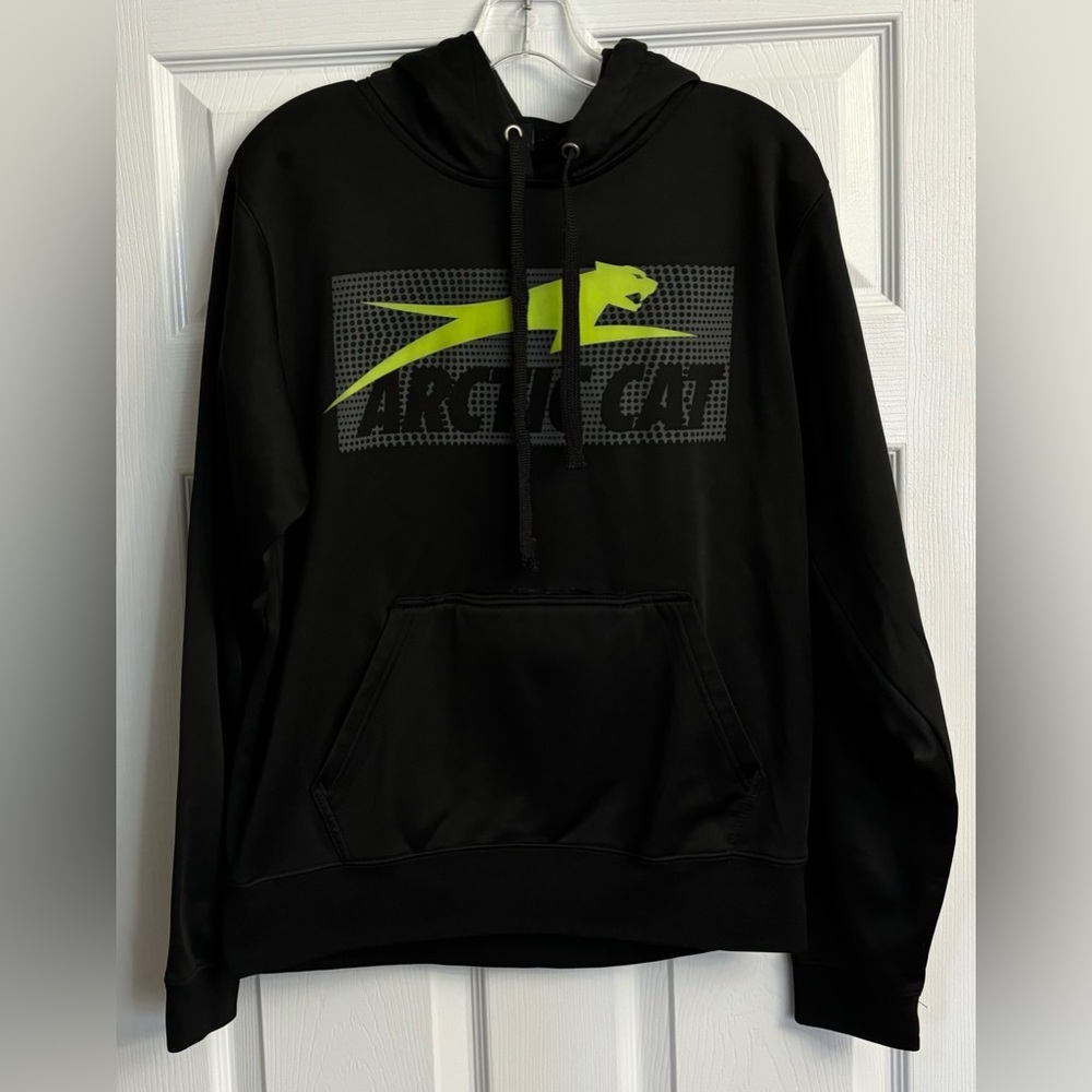 Articwear Artic Cat Snowmobile Hoodie Sweatshirt Black Size Medium